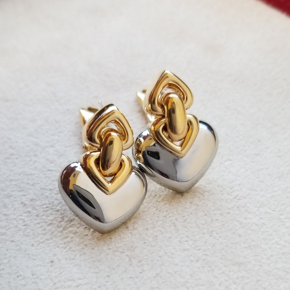 Bvlgari Doppio  Cuore Heart Earrings